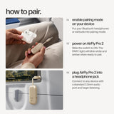 Twelve South AirFly Pro | Bluetooth Wireless Transmitter/Receiver Adapter for 2 Headphones, Audio Sharing, Compatible with 3.5mm aux Jack for Airplanes, TV, Gym, Stereo, and Travel, Gold