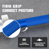 RitFit Barbell Weight Set - 4/6FT Olympic Barbell with Weight Plates (55-275LB Total) - Weightlifting Equipment for Squats, Curls, Deadlifts, Presses, 4FT Silver/Blue Bar with 85LB Plates