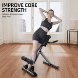 FITKS360 Roman Chair Hyperextension Bench – Adjustable Back Extension Machine for Glutes, Hamstrings & Lower Back – Foldable Multi-Purpose Workout Equipment for Home Gym