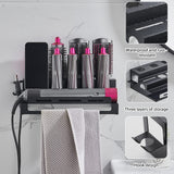 BlueFire Storage Holder for Dyson,3 Layer Design Hair Airwrap Organizer,Stainless Steel Blow Dryer Holder for Home Bathroom Suitable for All Walls