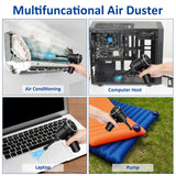 Honlibey 8Kpa Mini Handheld Vacuum Cleaner,120W High Power Cordless Car Vacuum, 2 in 1 Keyboard Vacuum & Air Duster with LED Light & Multi-Nozzles for Car, Computer, Sewing Machine