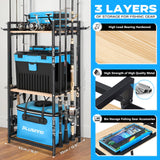 3 Tier Fishing Rod Holder, Fishing Pole Holders for Garage, Fishing Rod Rack Fishing Rod Storage Up to 8 Rods PLUSINNO