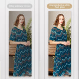 Hasipu Door Mirror Full Length, 47"x 15.8" Full Body Over The Door Hanging Wall Mounted Mirror for Bedroom, Living Room, Cloakroom, Square Black