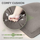 moosprr Outdoor Cushion Set of 4, Waterproof Outdoor Seat Cushions 25x22, Patio Chair Cushions for Outdoor Furniture, Couch Cushion Replacement, Include 4 Back & 4 Seat Cushions, Warm Grey