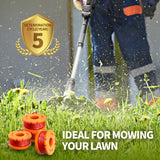 Eventronic 20 Pack WA0010 Trimmer String Compatible with Worx Weed Eater, 0.065" Autofeed Replacement Spool Trimmer Line for Worx Weed Eater (16 Line Spools + 4 Cap)