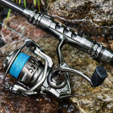 Sougayilang Spinning Reel - 5.2:1 Gear Ratio, 12+1 Bearings Freshwater Saltwater Fishing Reel, Ultra-Smooth CNC Aluminum Spool, Lightweight & Powerful for Bass Trout Salmon (Model: 4000)