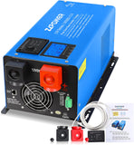 ZLPOWE 3000W Inverter Charger 12V DC and 100/130V AC Selectable Output Voltage Single Phase Low Frequency Peak 9000w Pure Sine Wave Inverters with Battery Charger LCD Panel for RV Camper Boat