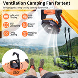 TDLOL Battery Powered Fan，270° Rotating Portable Fan Camping Fan Rechargeable Battery Operated Fan, USB Desk Personal Fan Tent Fan with Hook, Outdoor Fan Camping Fans for Tents,Travel Fan TDLOL