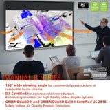 Elite Screens Manual Pull Down Projector Screen 110-INCH Home Movie Cinema Gaming Office Presentation, ISF Certified, Auto-Lock Mechanism, 4K / 8K 3D Ultra HDR HD Ready, M110H
