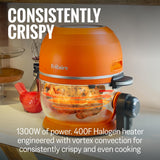 Non Toxic Air Fryer™ - Glass AirFryer 5 Quart w/ 360 Visibility, Self-Cleaning, 400F Vortex Air Fryer for Even Cooking, BPA-Free Teflon Free, 9-in-1 Functions, Rotisserie, Roast, Bake, Black