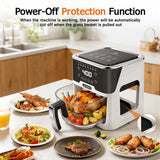 AOJIMYCA Glass Air Fryer, Portable Air Fryer with 6.0QT Glass Container, Adjustable Time & Temp, Power-Off & Overheat Protection, 8-in-1 Non Toxic AirFryer for Quick Easy Meals