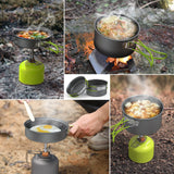 Lixada Camping Cookware Set,11PCS Camping Cookware Mess Kit with Non-Stick Lightweight Pot Pan Bowls Set for Outdoor Camping Backpacking Outdoor Picnic