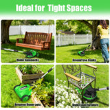 V-MODEST Cordless Lawn Mower, Electric Small Lawn Mower with 2 x 21V 4.0Ah Battery, Lightweight Mini Lawn Mower with Brushless Motor, 3 Cutting Heights, Garden Yard Lawn Care