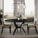 42"-58" Extendable Round Dining Table for 4-6 with Built-in Flip Leaf