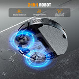 XIEBro Robot Vacuum and Mop Combo, 6500Pa Strong Suction, 2 in 1 Robotic Vacuum with Gyro Inertial Navigation, 200 Min Runtime, App/Wi-Fi/Voice Control, Slim, for Pet Hair, Hard Floor, Carpet