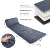 Memory Foam Full Body Massage Mat with Heat, Back Massager Pad with 10 Vibration Motors, 6 Heating pad, Massage Chair Pad for Neck, Back, Waist, Legs Snailax