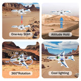 LEFEI Rc Drone Remote Control Airplane -2.4GHz Foam V17 Jet Fighter Stunt,360° Drop-Resistant Stunt Spin Remote & Light RC Airplane with 2 Batteries for Kids Boys Girls (White)