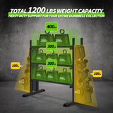 3-Tier Heavy Duty Dumbbell Rack, 1200 LBS Capacity,Double-Side Extension Holder for Dumbbells & Kettlebells Home Gym Storage Rack
