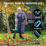 YARDCARE Electric Cordless Leaf Blower with Battery and Charger, 5-Speed + Turbo Mode, 4.0Ah Lightweight Battery Powered Powerful Blower for Blowing Leaves, Patio Cleaning, Blowers for Lawn Care
