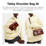 Coach Spazzolato Leather Tabby Shoulder Bag 26