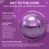 Tune Up Fitness – Coregeous Ball | Psoas Release Tool, Abdominal, Belly & Lower Back Release | Core Ball, Exercise Ball for Low Back, Stress & Digestive Relief, Improved Breathing & Sleep (Iris) Tune Up Fitness