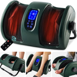 Best Choice Products Heated Shiatsu Foot Massager for Pain Relief, Plantar Fasciitis, Neuropathy, Blood Circulation w/Compact Design - Dark Green