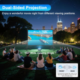 XINLEMY Outdoor Projector Screen and Stand，180-in Portable Projector Screen 15 FT Large Projection Screen，16:9 4K HD Rear Front Wrinkle-Free Movie Screen with Carry Bag for Backyard,RVing Night,Party
