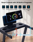 ATEEDGE Treadmill with Auto Incline, 20% Incline, 3.0HP, 10 MPH Running Machine, 18.5" Wide Belt, 350 lbs Capacity, Treadmill for Home with Bluetooth App