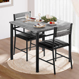 Dining Table Set for 2, Small Kitchen Table with Upholstered Chairs for Kitchen & Dining Room
