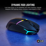 Corsair NIGHTSABRE RGB Wireless Gaming Mouse for FPS, MOBA - 26,000 DPI - 11 Programmable Buttons - Up to 100hrs Battery - iCUE Compatible - Black