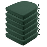 Wellsin Chair Cushions for Dining Chairs 6 Pack - Kitchen Chair Cushions with Ties and Non-Slip Backing