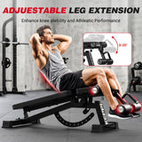 Adjustable Weight Bench, Commercial Grade 1200LB Workout Bench Press Set for Home Gym Strength Training Exercise, Incline Bench with 12+3 Adjustable Backrest&Seat Positions for Full Body Fitness
