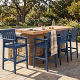 Garvee Outdoor Patio Bar Height Chair Set of 4, All-Weather HDPE Bar Height Barstools Widened Chair Set, Adirondack Chairs Set with Widened Armrests for Garden, Poolside, Bistro