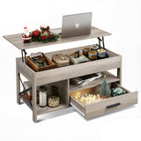 WLIVE Lift Top Coffee Table for Living Room/Dining/Office, Grey