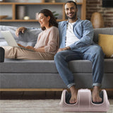 Premium Shiatsu Foot Massager with Heat and Remote Control – Deep Kneading & Rolling Therapy for Feet, Ankles, Calves, and Legs – Pain Relief & Circulation Booster for Home and Office (Rose Gold)