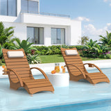 Homenjoy Pool Lounge Chairs Set of 2 with Armrest & Cupholder, 8-10 Shallow