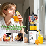 Cold Press Juicer Machines - 5.8" Wide Feed Chute, Easy To Clean, Slow Masticating Juicer Machines for Vegetable and Fruit, 300w Compact Juicers High Juice Yield