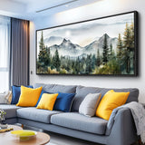Wapluam Canvas Wall Art For Living Room, Large Framed Wall Decor For Bedroom Modern Office Wall Decorations Forest Landscape Paintings Farmhouse Mountain Pictures Artwork Room Home Aesthetic 32x72