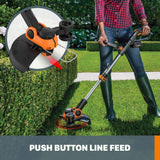 Worx 20V 12" Cordless String Trimmer & 360 CFM Leaf Blower Combo, 2 Batteries & Charger Included, WG928
