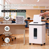 Heavy Duty Paper Shredder: 7 Sheets P-7 Ultra Micro-Cut 3/64''*5/64'' Shreds Credit Cards & CDs 30 Min Continuous Run 6-Gallon