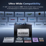 Phomemo 300DPI 4" Touchscreen Wi-Fi 4x6 Thermal Shipping Label Printer