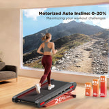 Jogwell Walking Pad Treadmill with 12%/20% Auto Incline, 43"x18" Extra-Wide