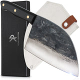 Kitchen perfection Handmade Meat Cleaver Knife for Meat Cutting - Professional 7" Serbian Chef Knife - Made of High Carbon Steel - Hand Sharpen Butcher Knife with Canvas Sheath, Unique Gifts for Men