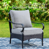 Sophia & William Metal Patio Furniture Set, 4-Piece Outdoor Conversation