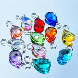 H&D HYALINE & DORA 10pcs Bauhinia Crystal Suncatcher Prisms Chandelier Beads Replacement 38mm Hanging Crystals Ornament Pendant for Window Wedding Party Decor,Lake Blue