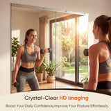 Antok Home Gym Mirror 48"x24" 2PCS, Large Full Length Wall Mounted Mirrors, Frameless Tempered Glass Full Body Mirror for Gym Yoga Dance Studio Garage Bedroom & Bathroom