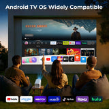 Native 1080P Smart Mini Projector with WiFi 6 Bluetooth 5.4, Full HD 4K Support Auto Focus&Keystone,Built-in Apps Android TV OS,Stereo Speakers,Portable Movie Projector for iPhone Home Outdoor WEMI X3