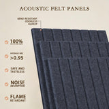 JBER Large Cork Board Alternative 72" x 48" - 24 Pack Self-Adhesive Felt Bulletin Board Tiles, Pin Board Vision Board for Walls, Office & Home Decor(Starlight Blue)