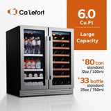 Ca'Lefort 30 Inch Wine & Beverage Fridge, Dual Zone Built-In Wine Cooler