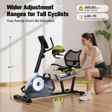 Recumbent Exercise Bike for Adult and Seniors,LUXECYCLES Stationary Bike,400 lbs Capacity,16-level Magnetic Resistance and Comfortable Adjust Seat
